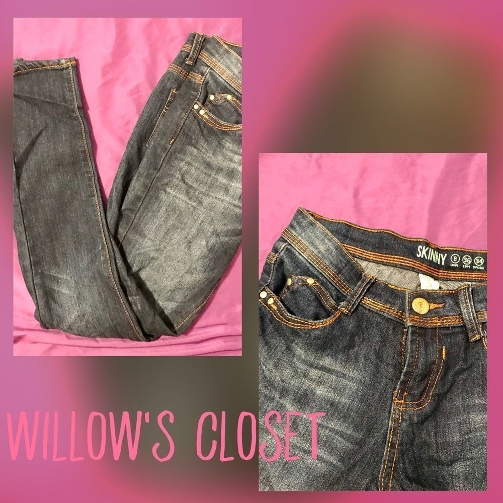 Denimn & Co. •Low rise Skinny Jeans • UK 8.US 4.European size 36 •NWOT •Med wash